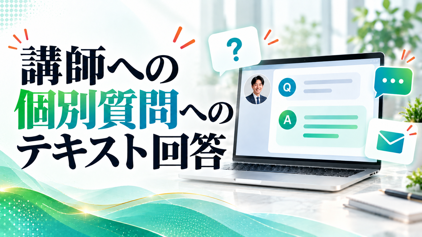特典3：講師への個別質問へのテキスト回答